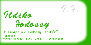 ildiko hodossy business card